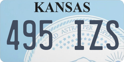 KS license plate 495IZS