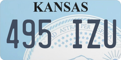 KS license plate 495IZU
