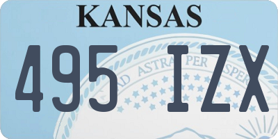 KS license plate 495IZX