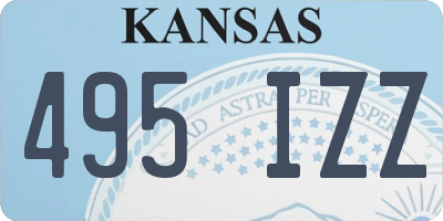 KS license plate 495IZZ
