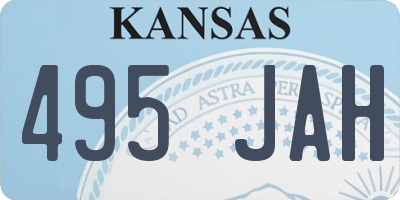 KS license plate 495JAH