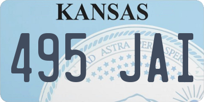 KS license plate 495JAI