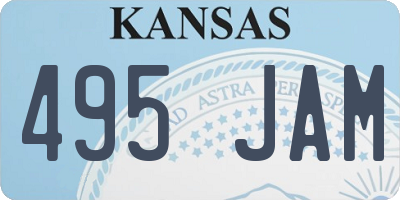 KS license plate 495JAM