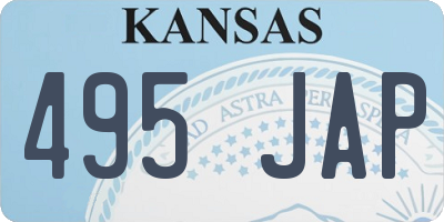 KS license plate 495JAP