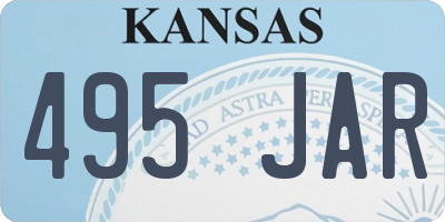 KS license plate 495JAR