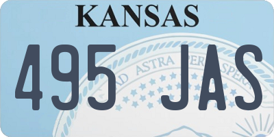 KS license plate 495JAS