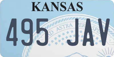 KS license plate 495JAV