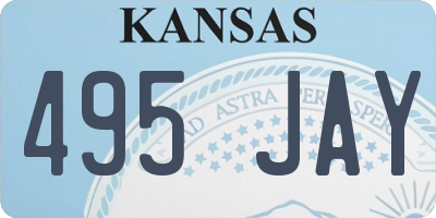 KS license plate 495JAY