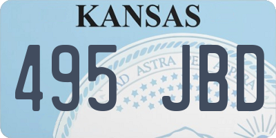 KS license plate 495JBD