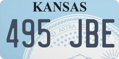 KS license plate 495JBE