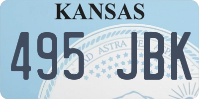 KS license plate 495JBK