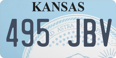 KS license plate 495JBV