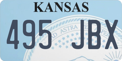 KS license plate 495JBX
