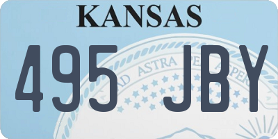 KS license plate 495JBY