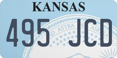 KS license plate 495JCD
