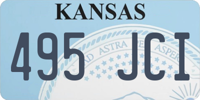 KS license plate 495JCI