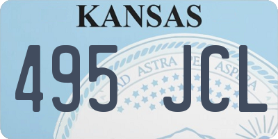KS license plate 495JCL