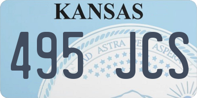 KS license plate 495JCS