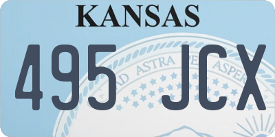 KS license plate 495JCX