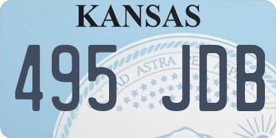 KS license plate 495JDB