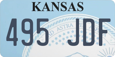 KS license plate 495JDF