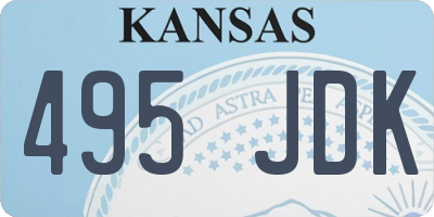 KS license plate 495JDK