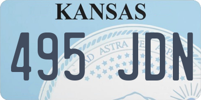 KS license plate 495JDN