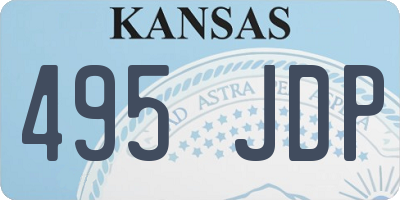 KS license plate 495JDP