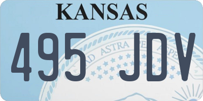 KS license plate 495JDV