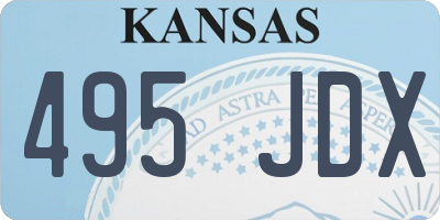 KS license plate 495JDX