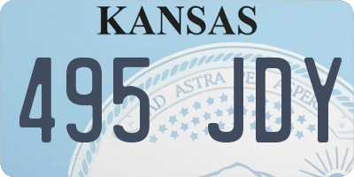 KS license plate 495JDY