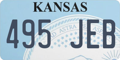 KS license plate 495JEB