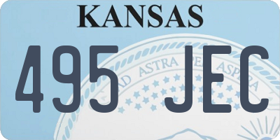 KS license plate 495JEC