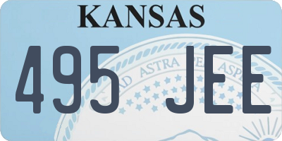 KS license plate 495JEE