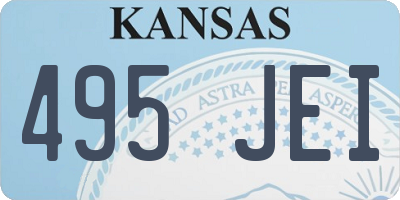 KS license plate 495JEI