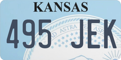 KS license plate 495JEK