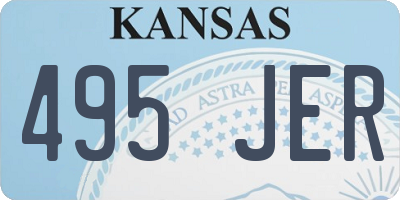 KS license plate 495JER