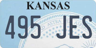 KS license plate 495JES
