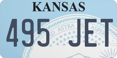 KS license plate 495JET