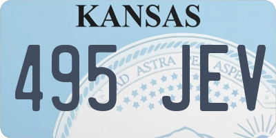 KS license plate 495JEV