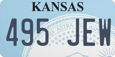 KS license plate 495JEW