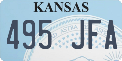 KS license plate 495JFA