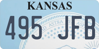 KS license plate 495JFB
