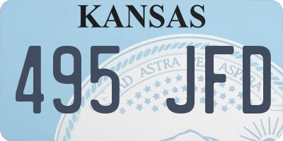 KS license plate 495JFD
