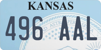 KS license plate 496AAL