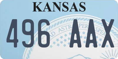 KS license plate 496AAX
