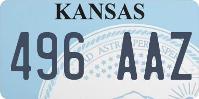 KS license plate 496AAZ