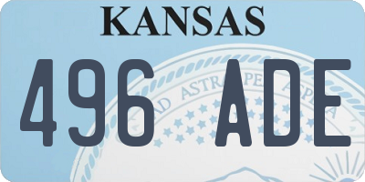 KS license plate 496ADE