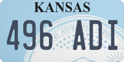 KS license plate 496ADI
