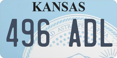 KS license plate 496ADL